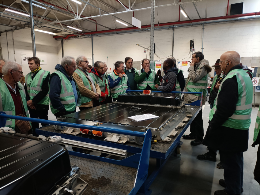 Visite de l'atelier rétrofit des batteries